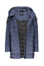 Lange Steppjacke - 0090 - Blau