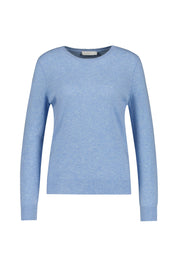 Kaschmir Pullover - 611 611 HIMMELBLAU MEL. - Blau