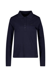 Poloshirt mit Strassdetail - 616 616 MARINE - Blau