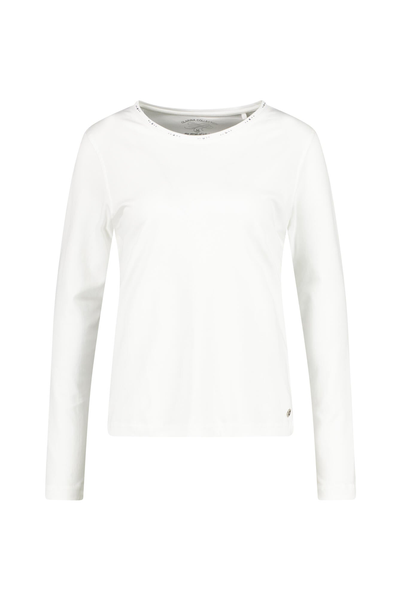 Langarmshirt aus Baumwolle - 104 104 OFFWHITE - Weiß