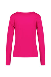 Langarmshirt aus Baumwolle - 410 410 MAGENTA - Pink