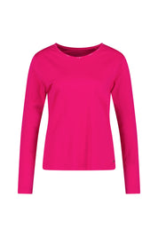 Langarmshirt aus Baumwolle - 410 410 MAGENTA - Pink