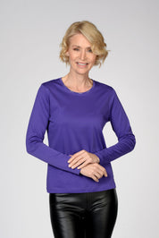 Langarmshirt aus Baumwolle - 613 613 VIOLETT - Violett