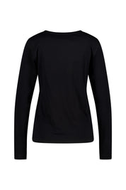 Langarmshirt aus Baumwolle - 900 900 SCHWARZ - Schwarz