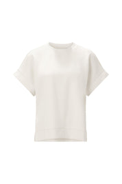 T-Shirt aus Modalmix - 113-pearl white - Weiß