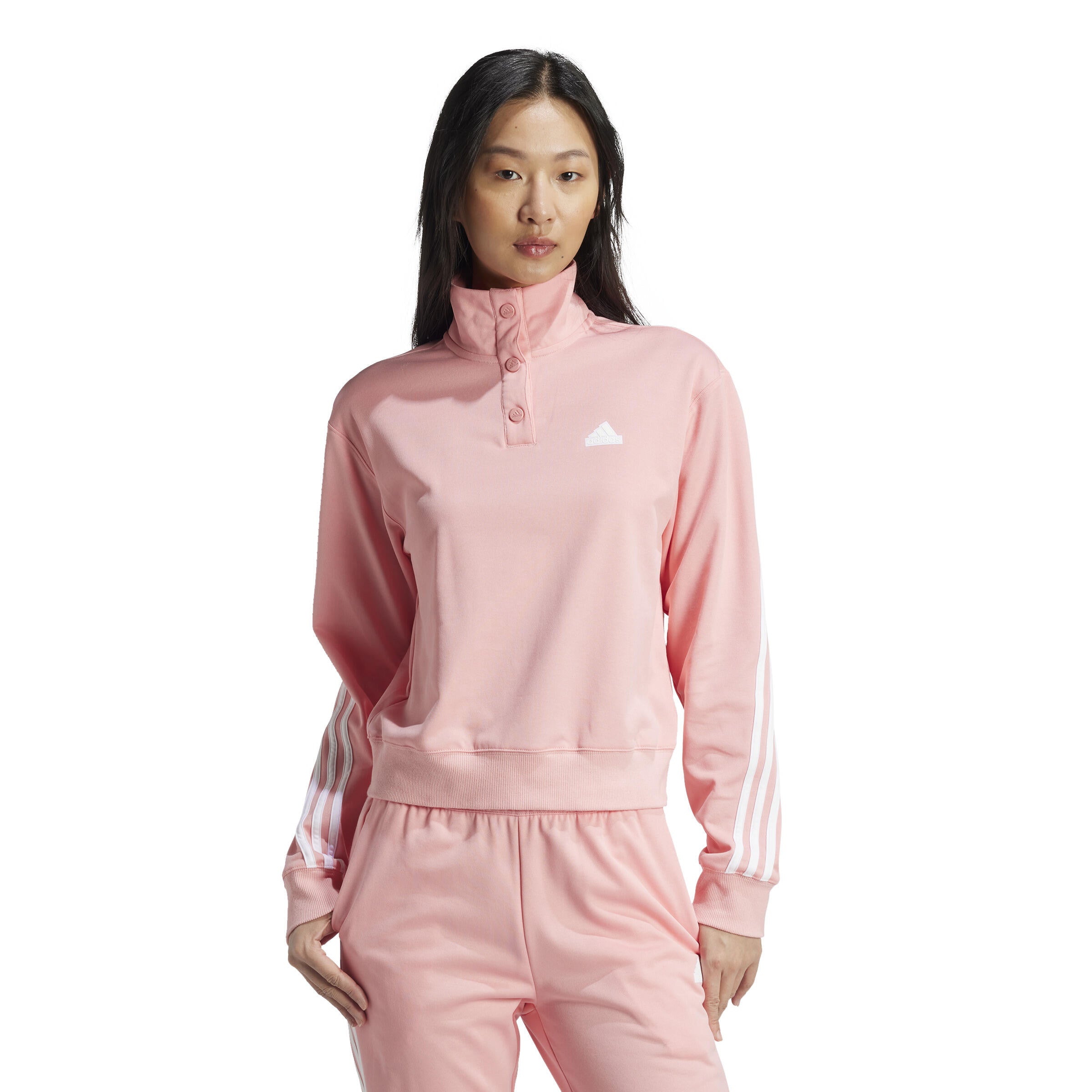 Sweatshirt mit Stehkragen - SEPISP/WHITE - Rosa