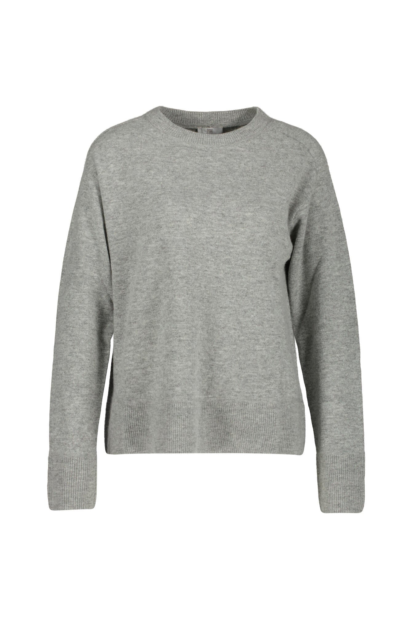 Stickpullover aus Kaschmirmix - 912-silver stone - Grau