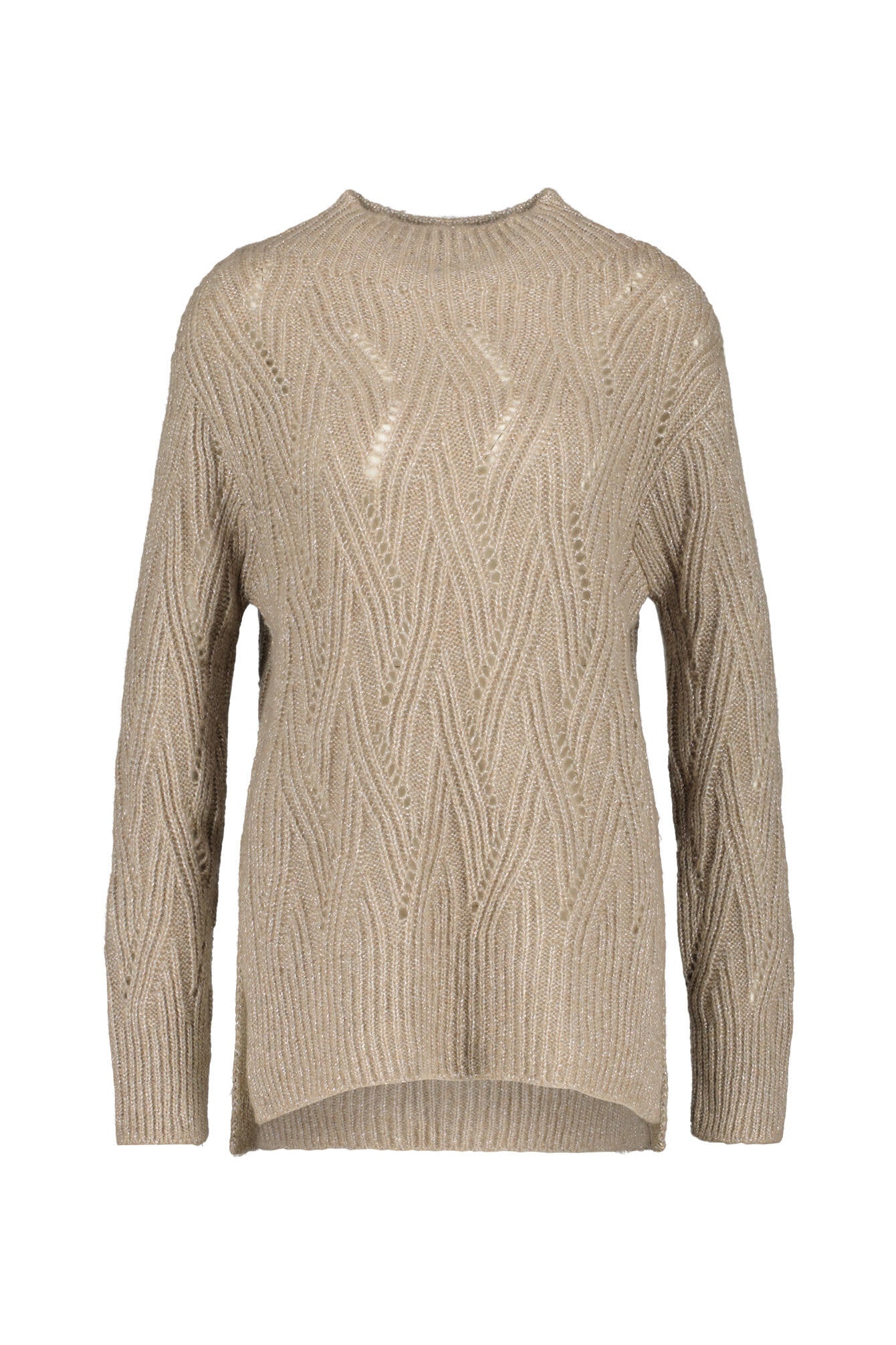 Strickpullover aus Schurwollmix - 627-jupiter - Beige