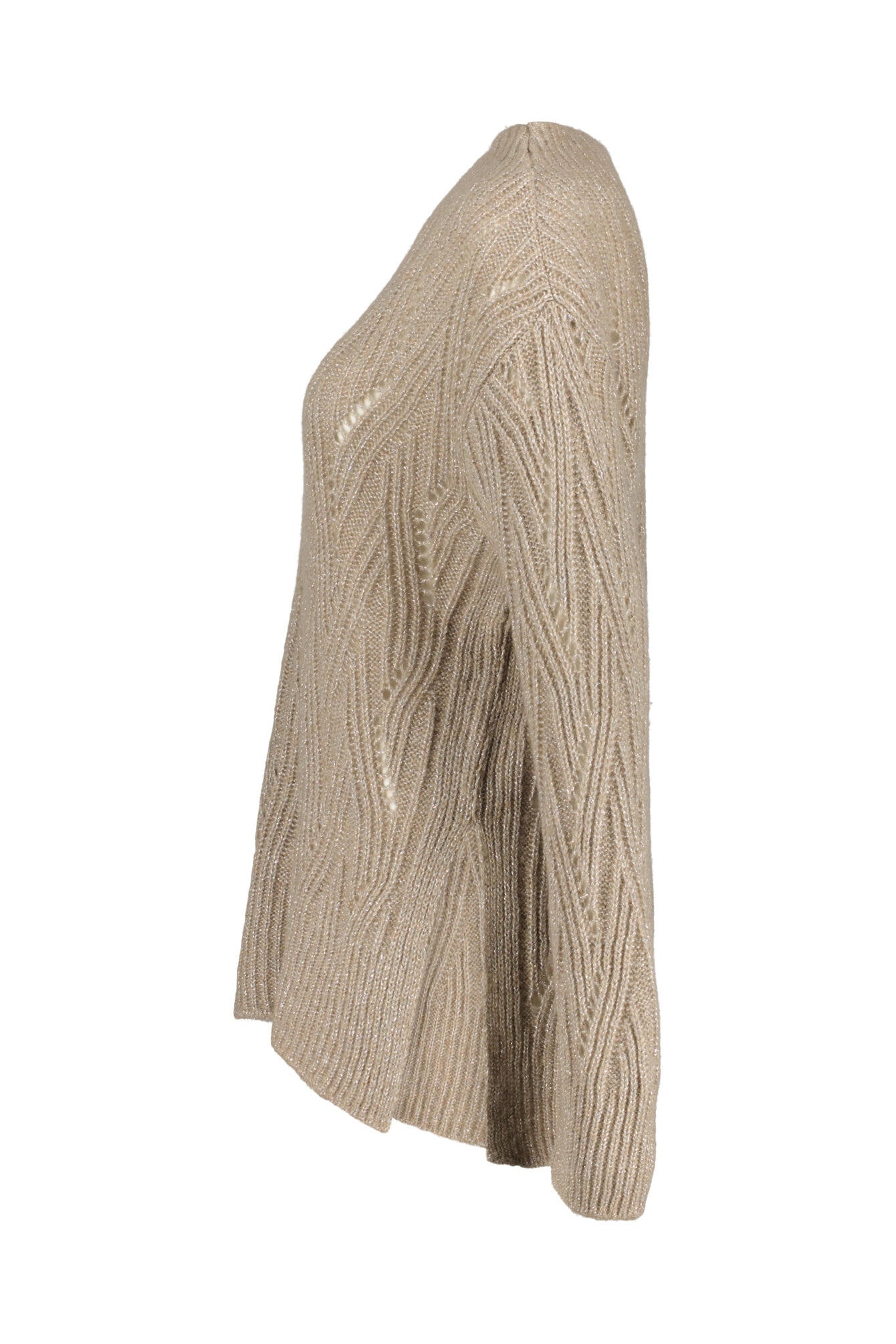 Strickpullover aus Schurwollmix - 627-jupiter - Beige