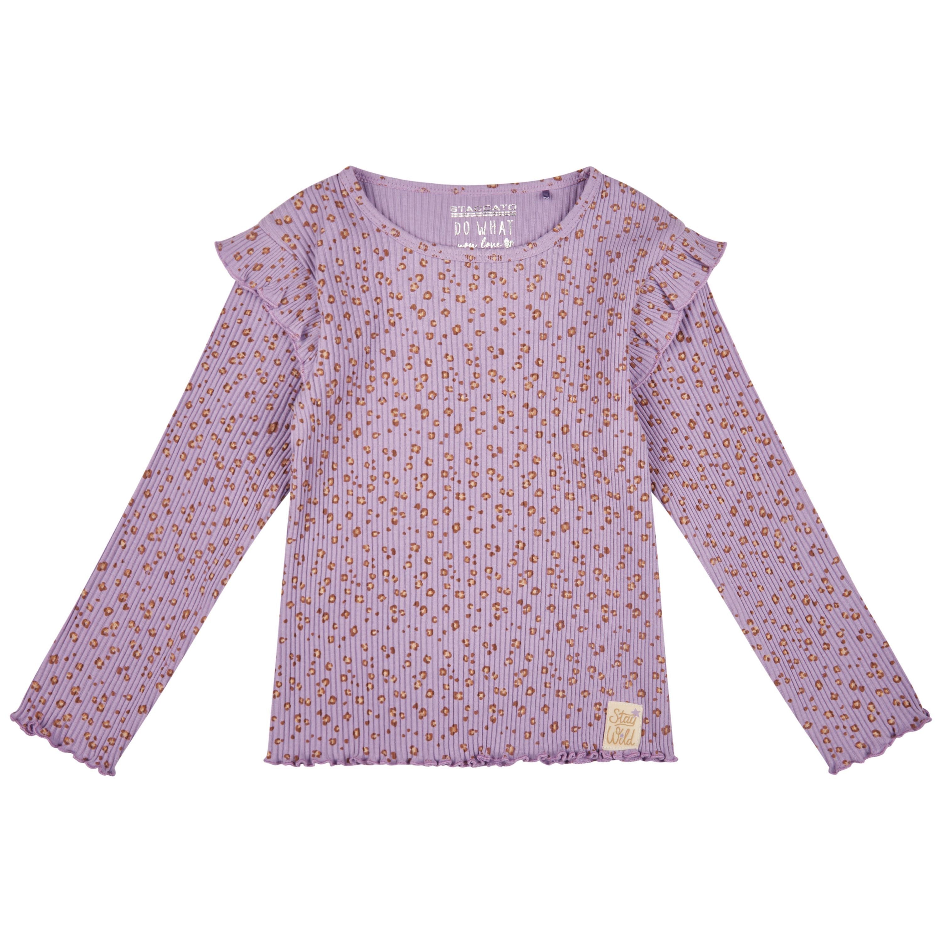 Langarmshirt mit Leoparden-Muster - 415 ORCHID AOP - Violett