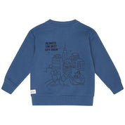 Sweatshirt mit Stickerei - 617 KOBALT - Blau