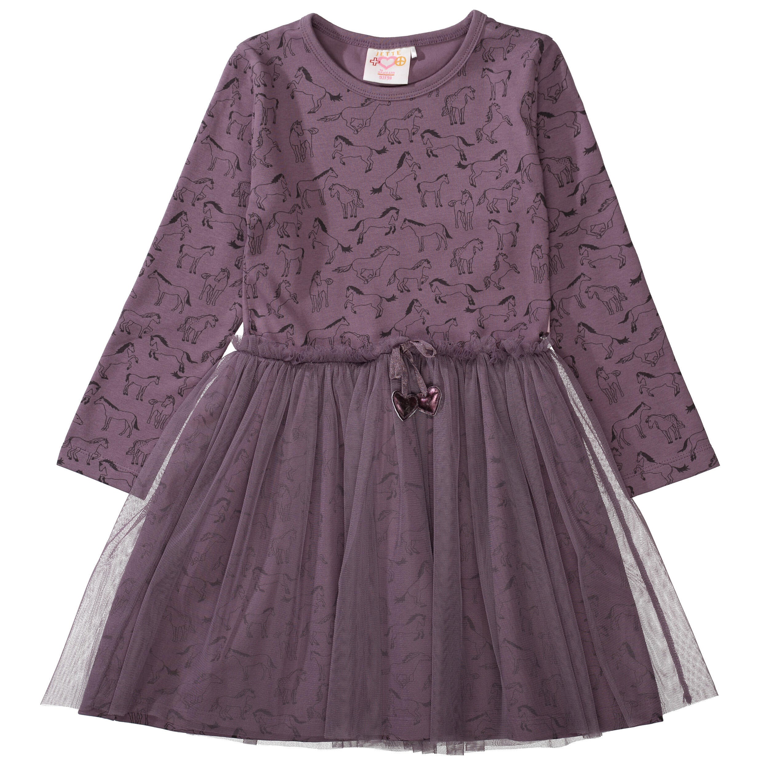 Freizeitkleid mit All-Over-Print und Tüllrock - 437 MAUVE AOP - Violett