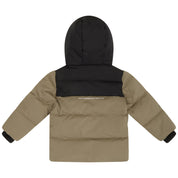 Gesteppte Winterjacke in Blockfarben - 513 OLIVE - Braun