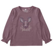 Langarmshirt mit Stickerei - 437 MAUVE - Violett