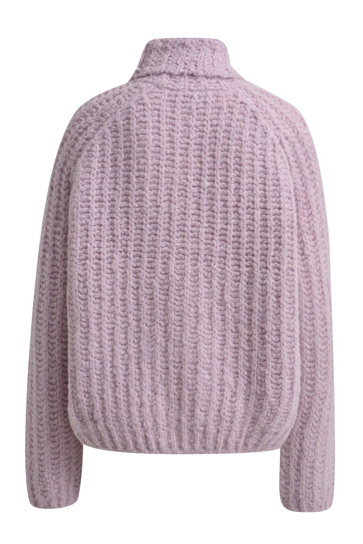 Grobstrickpullover mit Rollkragen - 512 - Rosa