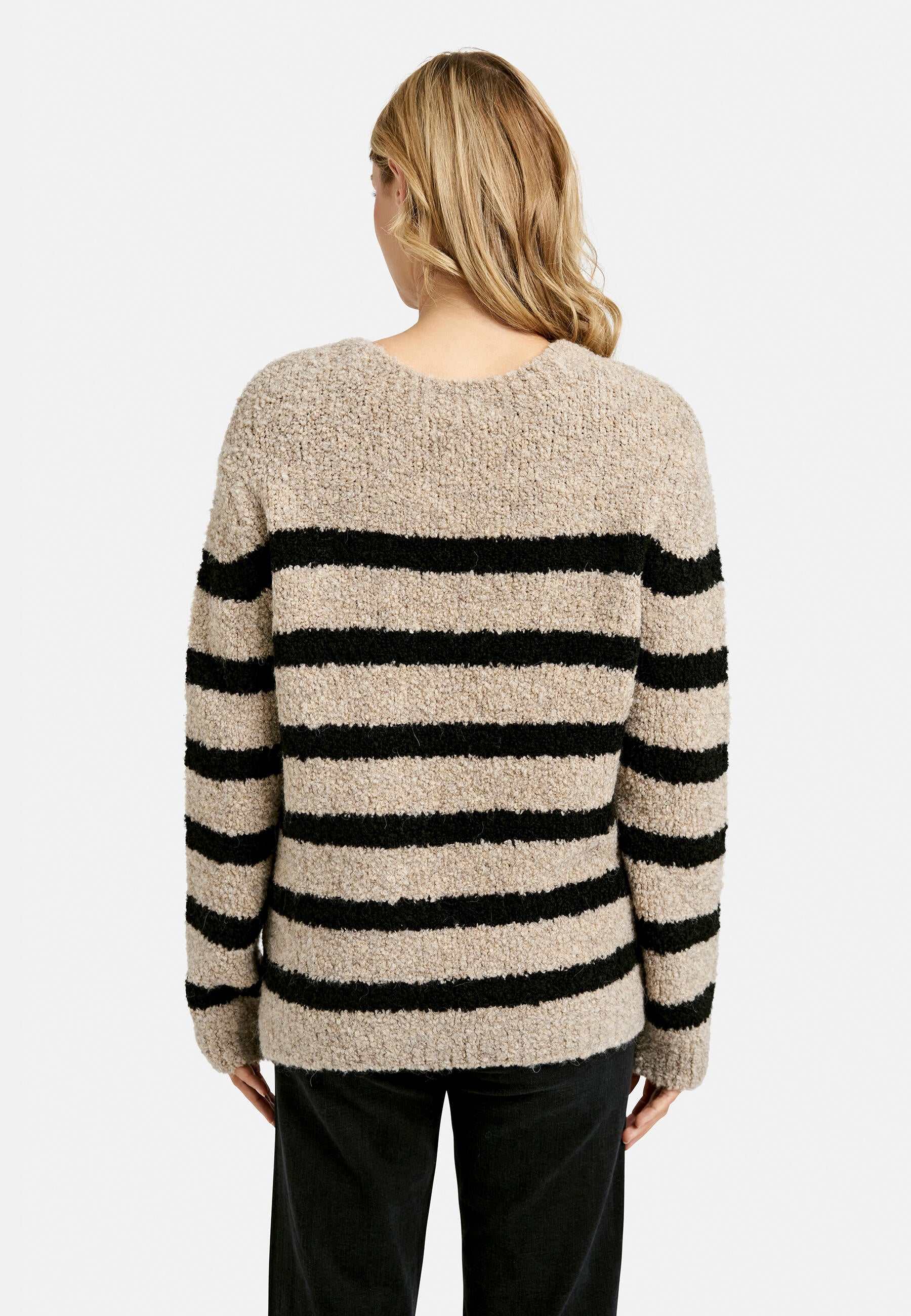 Gestreifter Strickpullover - 1930 - Beige