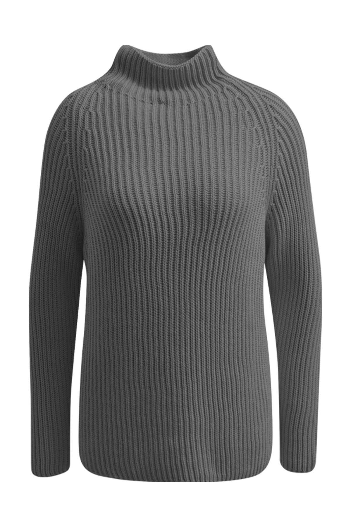 Strickpullover aus Baumwollmix - 812 - Grau