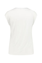 Ärmelloses Top aus Viskose - 0120-WHITE - Weiß