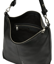 Schultertasche Paris Hobo M - 9999-GREY/BLACK - Schwarz