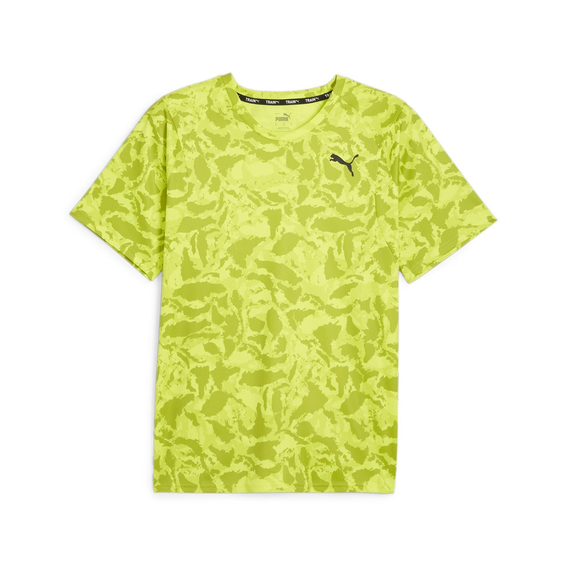 T-Shirt mit Camouflage-Muster - 039-LIME POW-Q1 PRINT - Gelb