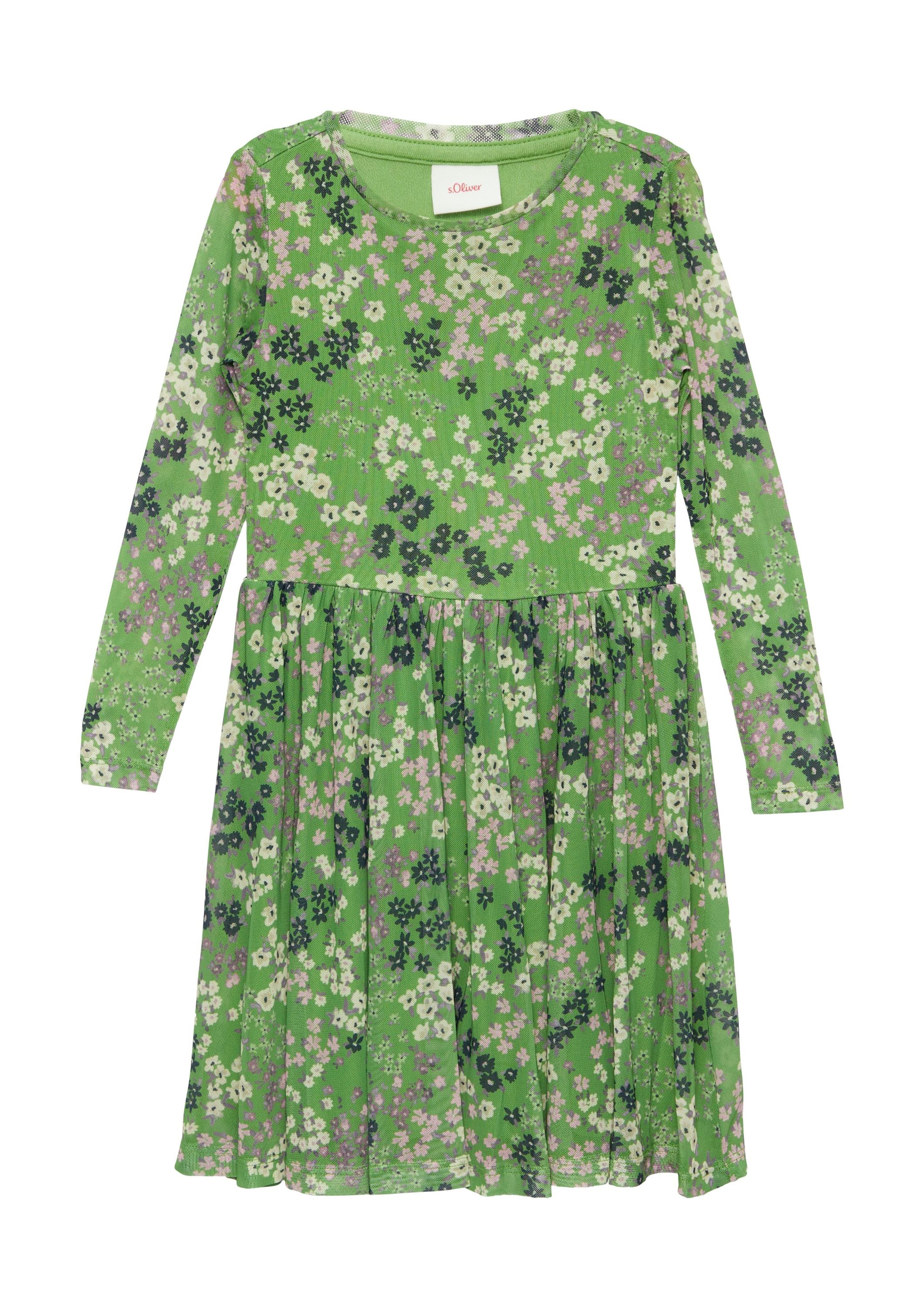 Gemustertes Kleid - 74A3-GREEN - Grün