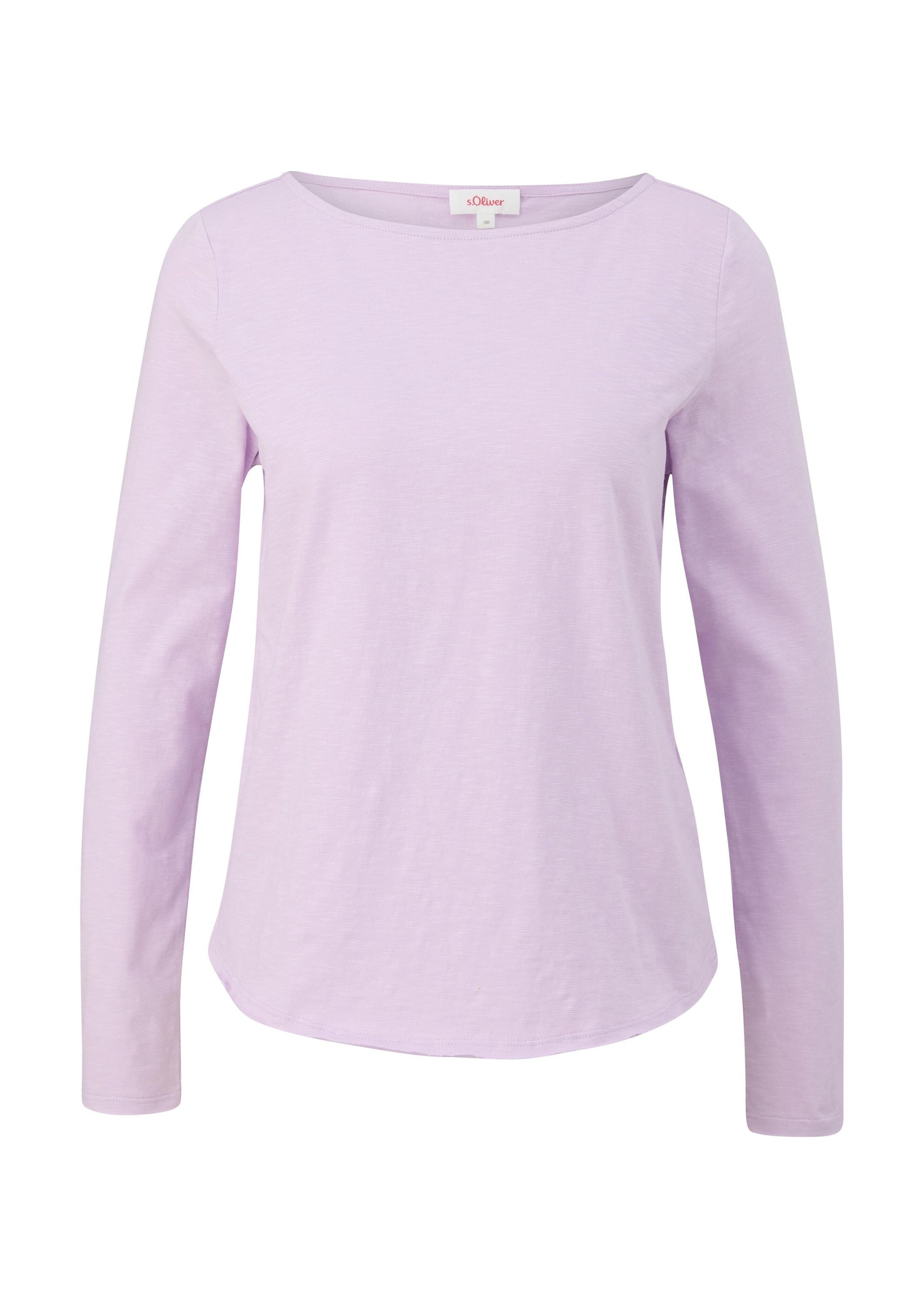 Langarmshirt aus Baumwolle - 4703-LILAC/PINK - Violett