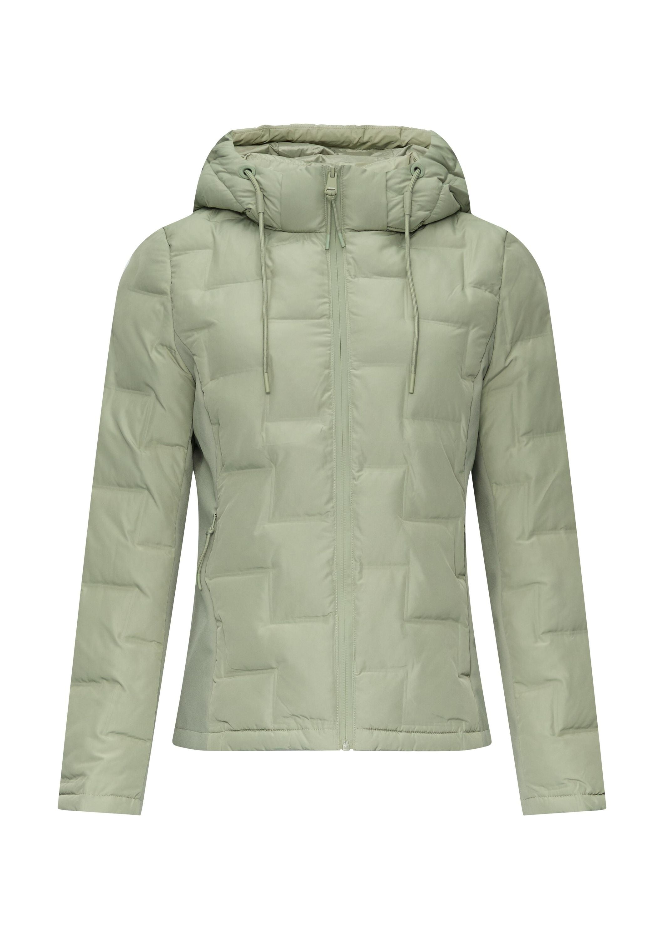 Steppjacke mit Kapuze - 7801-GREEN - Grün