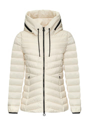 Steppjacke mit Kapuze - 0330-WHITE - Weiß