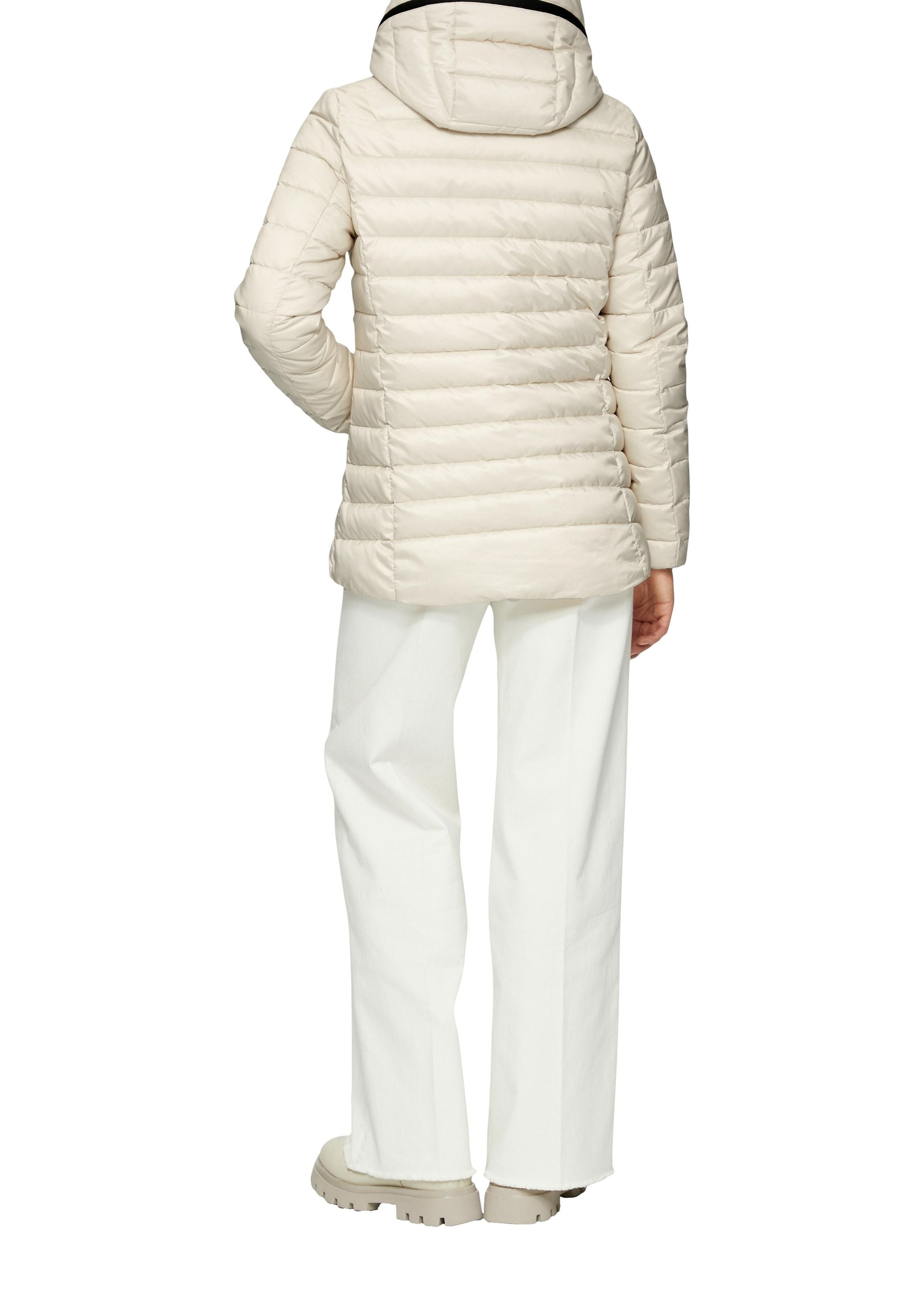 Steppjacke mit Kapuze - 0330-WHITE - Weiß