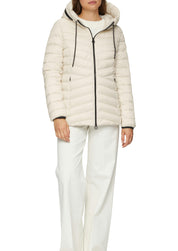 Steppjacke mit Kapuze - 0330-WHITE - Weiß