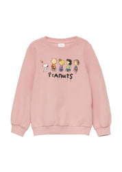 Sweatshirt mit Peanuts Print - 4163-LILAC/PINK - Rosa