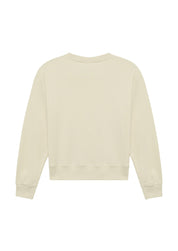 Oversized Sweatshirt mit Print - 0805-WHITE - Beige