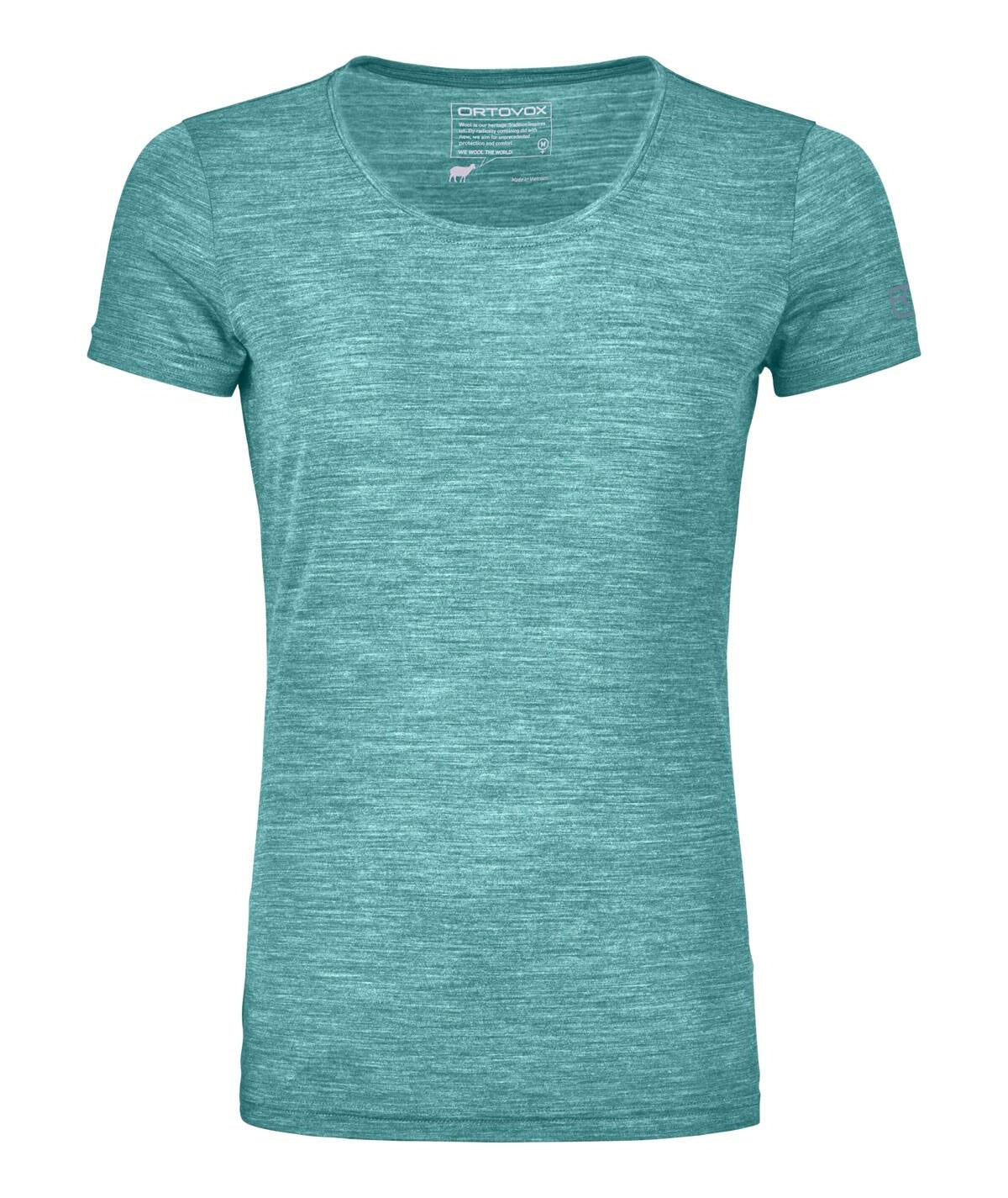 T-Shirt aus Woll-Mix - 61401-ice waterfall blend - Blau