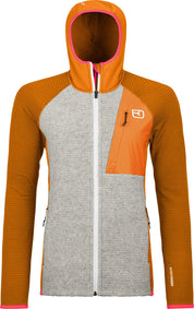 Fleecejacke - 21501-autumn leaves - Orange | Grau | Rosa