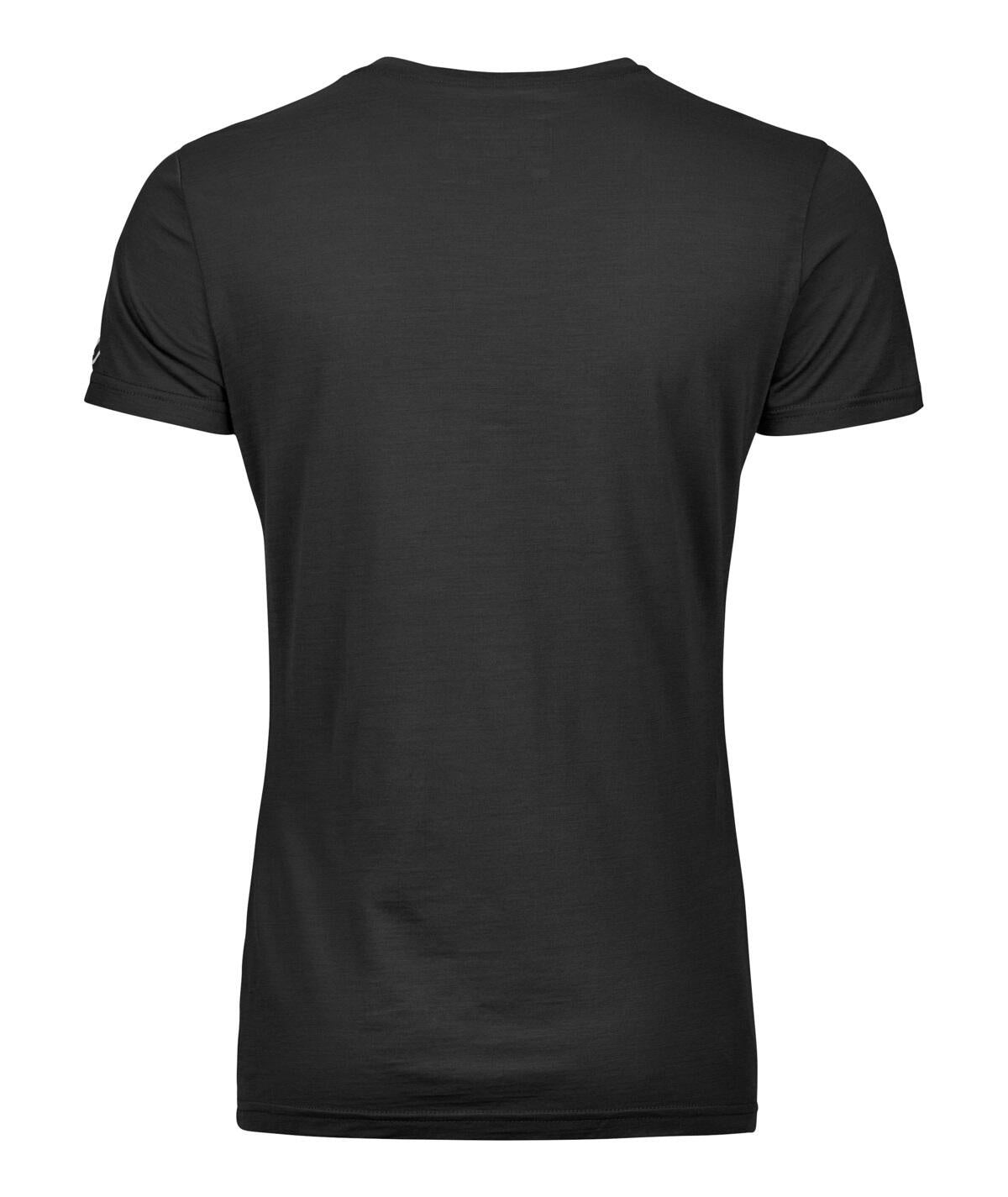 T-Shirt aus Woll-Mix - 90201-black raven - Schwarz