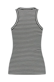 Gestreiftes Tanktop - 1143-black-white - Schwarz | Weiß