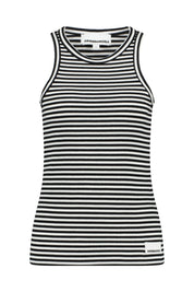 Gestreiftes Tanktop - 1143-black-white - Schwarz | Weiß