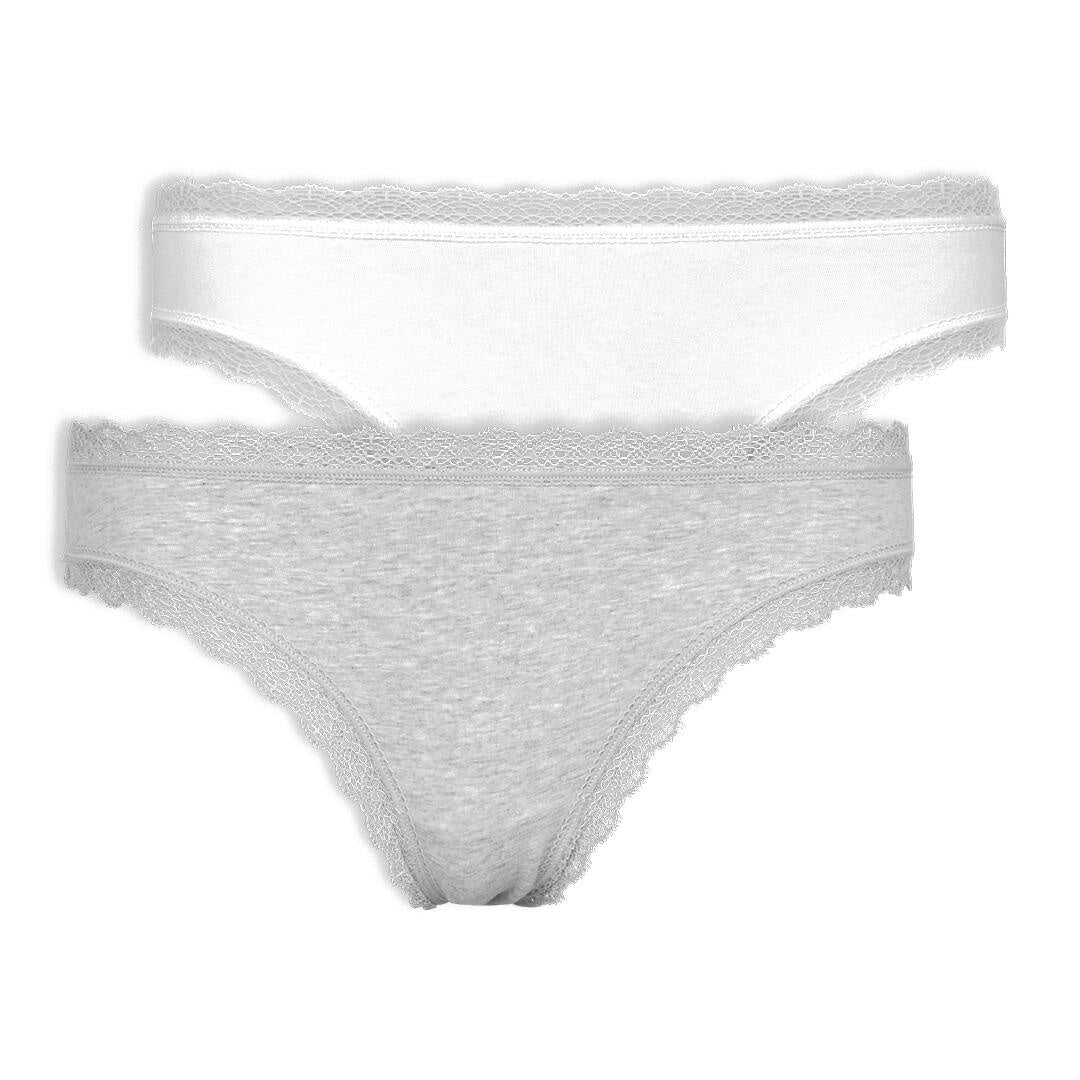 2er-Pack Lace Thongs - 246-Mix (Grey/White) - Mehrfarbig