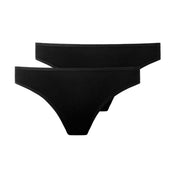 2er-Pack Microfaser-Thongs - 9-Black - Schwarz