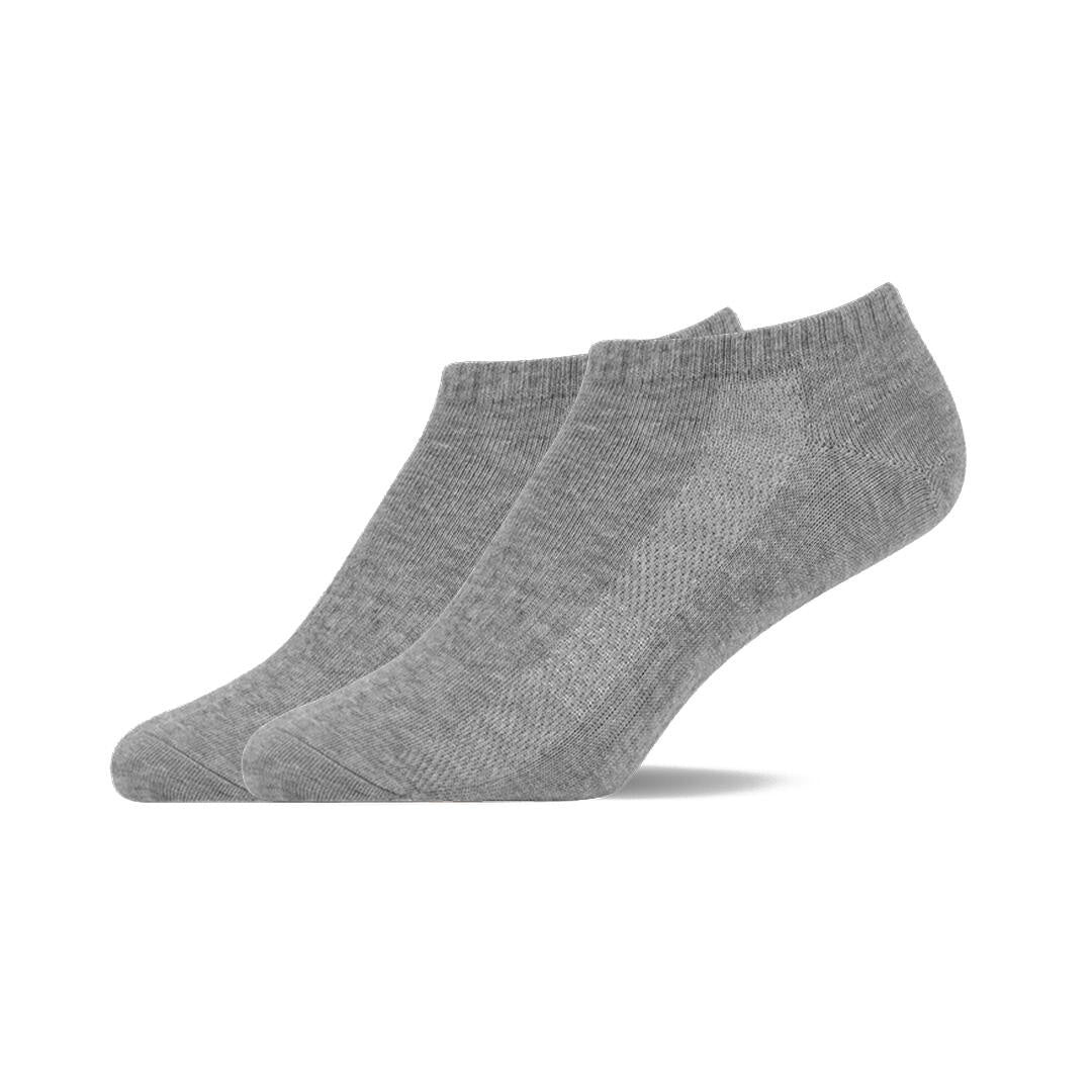 2er-Pack Sneakersocken - 37-Light Grey Melange - Grau