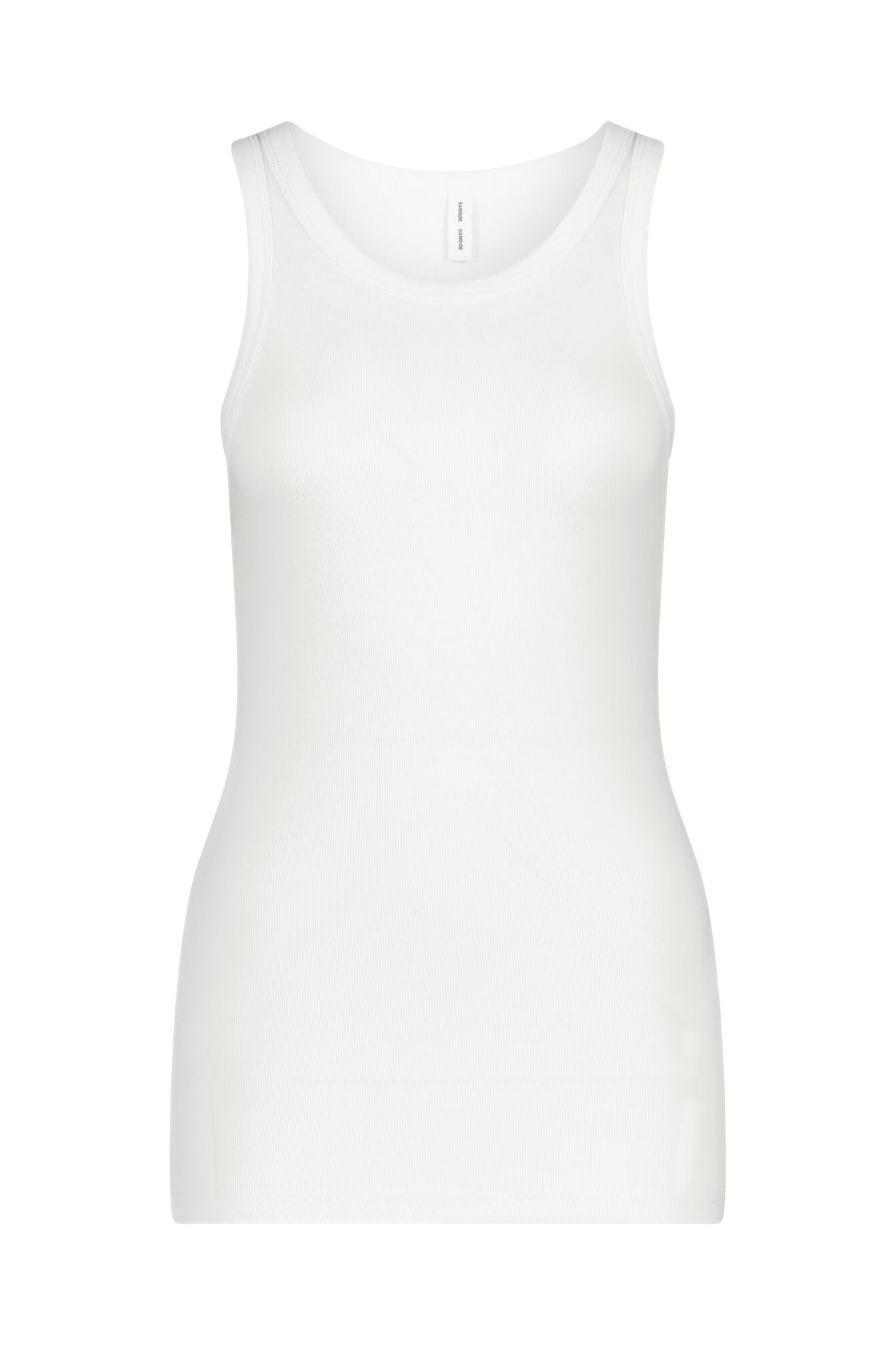 Geripptes Tanktop aus Bio-Baumwolle - WHITE - Weiß