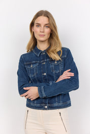 Jeansjacke - 2494-DARK BLUE DENIM - Blau