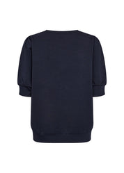 Sweatshirt mit Halbarm - 6910-NAVY - Blau