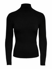 Strickpullover mit Rollkragen - Black - Schwarz