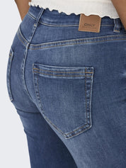 Jeans mit Schlag - Medium Blue Denim - Blau