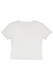 Geripptes T-Shirt - Cloud Dancer - Creme