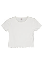 Geripptes T-Shirt - Cloud Dancer - Creme