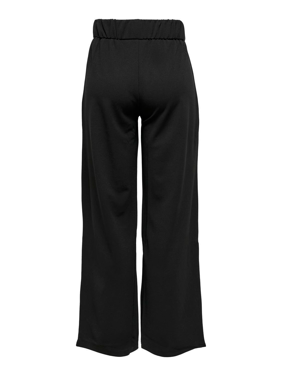 Stoffhose Wide Leg - Black - Schwarz