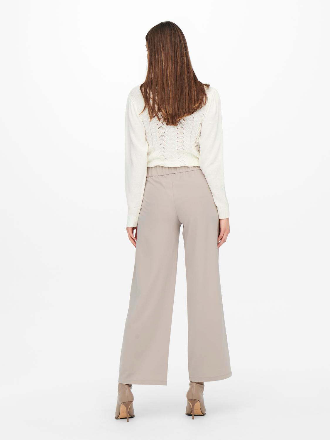 Stoffhose Wide Leg - Chateau Gray - Beige