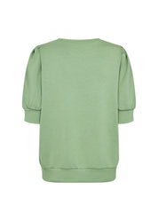 Sweatshirt mit Halbarm - 7373-GREEN - Grün